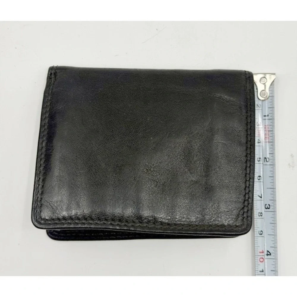 Spaghetti Western Black Leather Bifold Wallet‎ Supple leather NWT